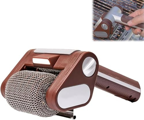 Brosse électrique sans Poils pour Barbecue, Nettoyeur de Barbecue sans Fil Rechargeable avec lumière LED, Rouleau motorisé en Acier Inoxydable avec Brosse rotative pour Grill Extérieur