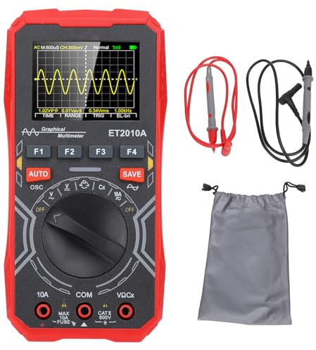 Tragbarer Multimeter -Oszilloskop 1MHz Bandbreite 2,5 mssps Probenrate Digitale Anzeige Auto Sleep Function 2 in 1 Mini -Oszilloskop und Multimeter für elektronische