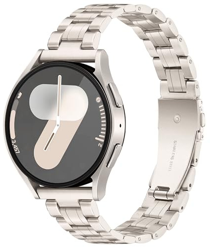 Vamyzji Kompatibel mit Samsung Galaxy Watch 7/6/5/4 40mm 44mm, FE 40mm, für Samsung Galaxy 5 Pro, Watch 6/4 Classic 43/47mm/42mm/46mm Armband, Elegantes Metallarmband Damen für Active 2