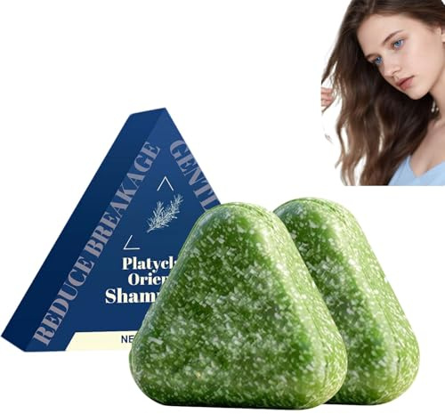 Thuja Leaf Nourishing Shampoo Bar - Deep Cleansing Scalp, Reduces Frizz, Smooths & Strengthens Hair, Infused with Usman Herb, Ginseng, Travel-Friendly Long-Lasting Solid Hair Soap1psc (2PCS)