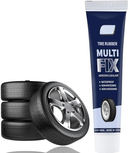 50ML Tire Repair Glue,Black Instant Puncture Repair Glue for Car&Motorcycle Tyres,Tubeless Tyre Sea/Lant,Strong Rubber Cement Sea/Lant for Bike Puncture Repair Kit,Wide Application,Quick Efficient