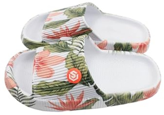 Damen Badelatschen Clou Shoes » günstige Damenschuhe » Badeschlappen mit Leo- & Blumenmuster » Sommer Sandalen, Badeschuhe & Garten Schuhe