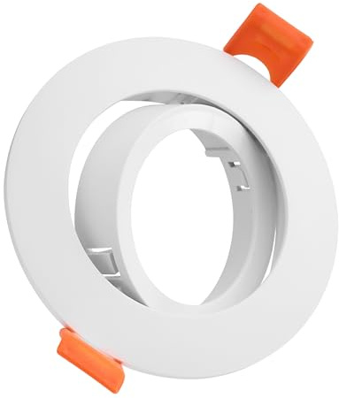 Maxkomfort 10er Set Einbaustrahler GU10 Weiß – Einbaurahmen schwenkbar 30° inkl. GU10 Fassung für LED – Einbauspots IP20 Ø85mm ohne Leuchtmittel