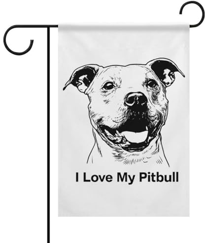 Ich liebe meinen Pitbull! Trendige Flagge, strapazierfähig, ideal für Festivals und Gärten, drinnen und draußen.