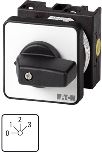 Eaton T0 Nockenschalter 20 A, 3, 1-phasig, 4-Stufen Handkipphebel Schraube, 45 °-Wurfwinkel