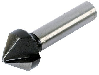 wolfcraft Avellanador cónico HSS, Ø 16 mm, vástago redondo I 2506000 I Para un avellanado preciso de agujeros taladrados, para uniones atornilladas al ras en metal y plástico