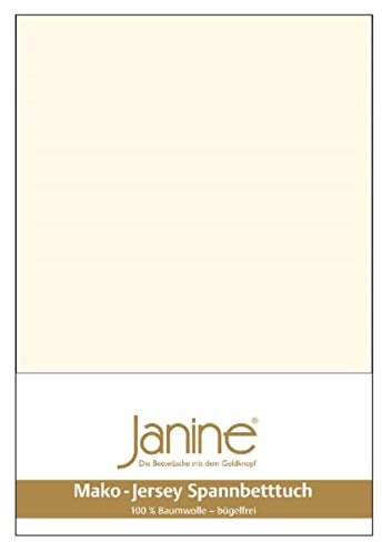 Janine Spannbetttuch 5007 Mako Jersey 140/200 bis 160/200 cm Natur Fb. 07