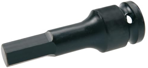 SW-Stahl S5481-19 Impact-Schraubendreheinsatz 1/2 Zoll Innensechskant 19mm | Schlagschrauberfest aus Chrom-Molybdänstahl, 78 mm Länge, brünierte Oberfläche mit Rille und Bohrung für Kugel