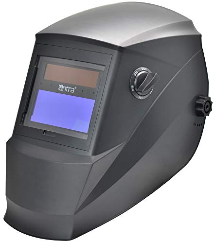 Antra AH6-260-0000 solaire Masque de soudeur Auto-obscurcissant AntFi260 large gamme de teintes 4/5 à 9/9-13 avec couvre objectif automatique de mouture très bon pour Arc Tig Plasma, Soudure certifiés Par la norme DIN
