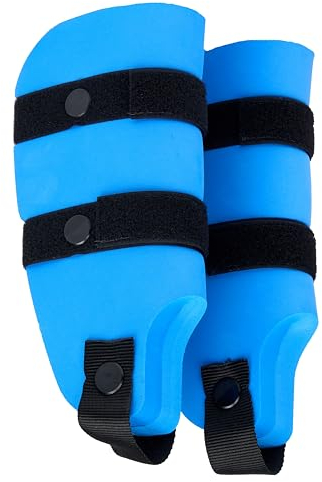 Sport-Thieme Beinschwimmer Paar in L oder XL | Für Aqua-Jogging, Aqua-Fitness | Max. Auftrieb u Robuster Schaumstoff + Klettbändern | Blau | Markenqualität
