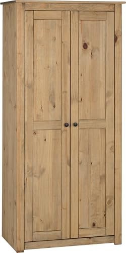Seconique Panama 2 Door Wardrobe in Natural Wax