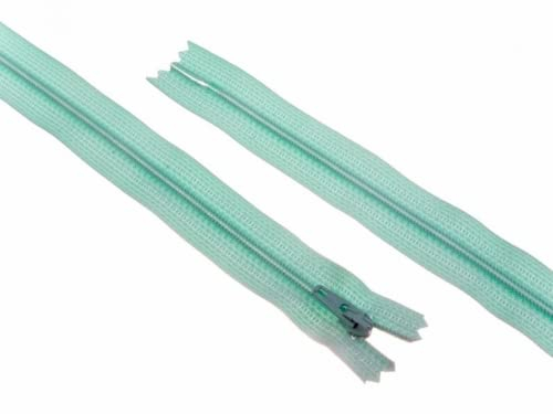 YKK Nylon-Reißverschluss mit geschlossenem Ende, 10 cm, Minzgrün