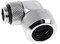 Alphacool 17394 Eiszapfen 16mm HardTube Anschraubtülle 90° drehbar G1/4 - Chrome Wasserkühlung Anschlüsse, silver nickel