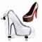 MoldFun Lebensgroße 3D-Schuhform mit Stöckelschuhen, Polycarbonat, Dame, Stöckelschuhe, Schokolade, Süßigkeiten, Hochzeit, Geburtstag, Party, Gastgeschenke, Kuchendekoration, Werkzeug, 19,1 x 17,8 x