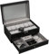 Ogrmar 12 Slot PU Leather Lockable Watch Storage Boxes, Men & Women Jewelry Display Drawer Case, 2-Tier Organizer Watch Showcase with Glass Lid