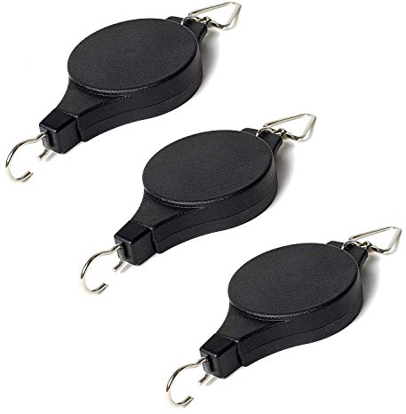 INTVN Plant Hanger, 3 Pezzi Appendiabiti Retrattile Regolabile per Appendere Fiori appendibile per cesti da Giardino e Alimentatore per Uccelli