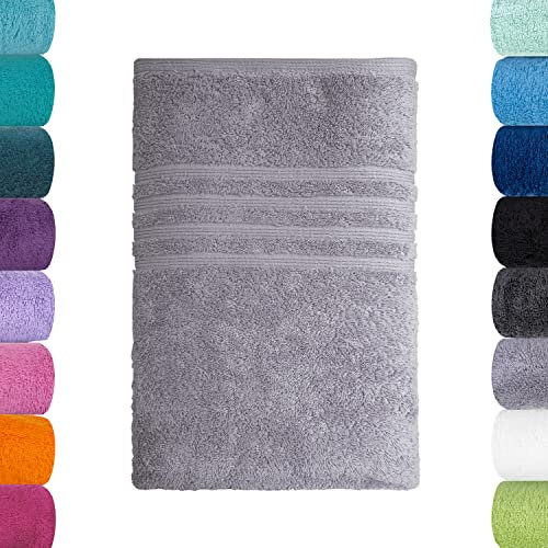 Lavea Saunatuch, Hellgrau, 80 x 200 cm Premium Frotteeserie Bali | GOTS Zertifiziert, 100% Bio Baumwolle