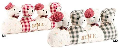 AVENUELAFAYETTE Boudin de Porte Ours - Ourson - en Tissu - 54 cm (M2 - Vert)