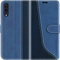Mulbess Coque pour Samsung Galaxy A30S / A50, Etui a Rabat, Housse en Cuir, Pochette de Protection Portefeuille, Élégant Diamant Bleu