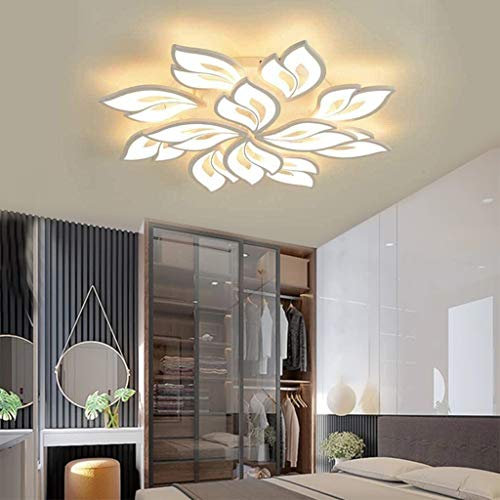 LED Deckenleuchte Dimmbar Wohnzimmerlampe mit Fernbedienung Lichtfarbe/Helligkeit Farbwechsel Schlafzimmer Deckenlampe moderne Deckenbeleuchtung Kronleuchter Lampe Dimming Deckenlicht,A,12heads