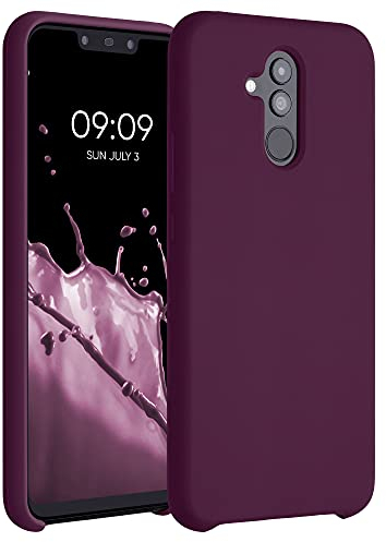 kwmobile Hülle kompatibel mit Huawei Mate 20 Lite Hülle - Silikon Handy Case - Handyhülle weiche Oberfläche - kabelloses Laden - Bordeaux Violett