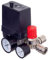 Druckregler 400 V mit Druckschalter, Mit 2 Messanzeigen von 0 bis 12 bar, Innengewinde 1/4, Druckschalter für 400V Kompressor, Druckminderer, Mit Schnellkupplungen, Abschaltautomatik, Typ PL400-2