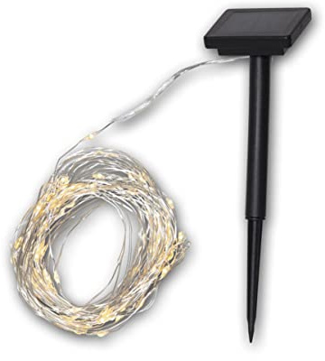Star Trading Solar Drahtlichterkette DREW DROP 20m, 200 LEDs in Tropfenform, warmweiß, Dämmerungssensor, IP44