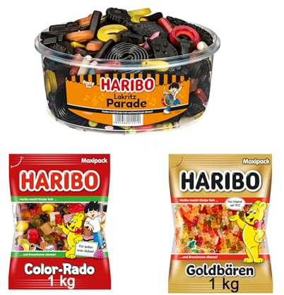 Diverse Auswahl von Süßigkeiten + 1 HL-Kauf Notizblock GRATIS (Goldbären,Colorado,Lakritzparade + 1 HL Kauf Block)