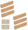 Taipintee 6 Stück Möbelgriffe Holz 128mm, Holz tür Küchen Griffe mit Schrauben, für Schränke, Bäder, Büros, Küchen, Möbel etc