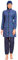 OWN4B Plus Size Burkini Badeanzüge für Frauen mit Hijab Full Coverage Zipper Print Muslim Islamisch Bescheiden, Blau, Medium