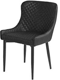 Julian Bowen Luxe Esszimmerstühle aus Kunstleder, Schwarz, 2er-Set