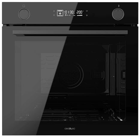 Cecotec Horno Multifunción Integrable Air Fryer 73L Bolero Hexa AF326000 Glass Black A. 2800W, 12 Funciones, Bajo Consumo, Steam Base XXL, Steam Assist, Steam EasyClean, Pizza Master, Modo Eco