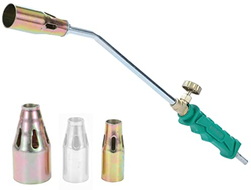 KATSU Désherbeur Thermique à Gaz Brûleur Chalumeau avec 3 Buses Couvreur Métal Chauffage Soudure Toit étanchéité Outil 415mm 324162