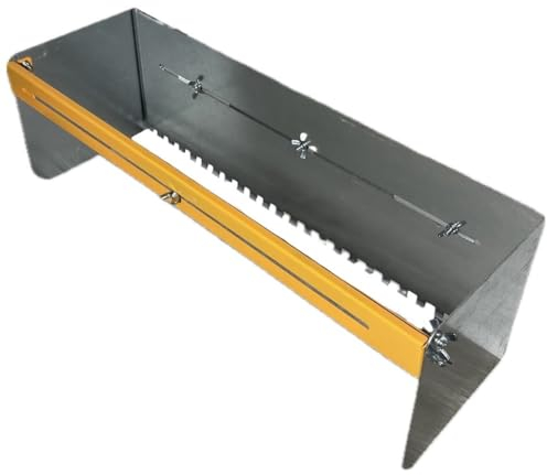 Llana dentada Extensible Regulable (Hasta 1 metro) - Deslizador de mortero hasta 105 cm, Cajon Plana Peine caja paleta Colocación de Baldosas azulejos losas Espátula Mango tirador acero galvanizado