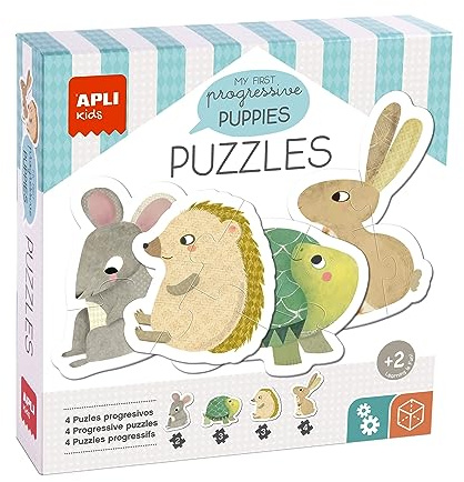 APLI KIDS - Entwicklungspuzzle für Kleinkinder 19439, Erdige Brauntöne