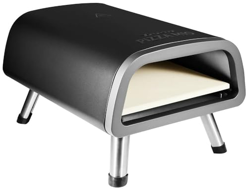 Trisa Elektrisch Pizzaofen 450°C, Einfacher Temperaturregler, Infrarot- und Unterhitze, Pizzastein, Outdoor geeignet Pizza Mio
