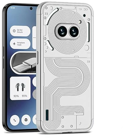 BRAND SET Funda para Nothing Phone (2a) Mate PC Case Silky Ultra Slim Anti-Rasguño Fit Carcasa Rígida para Nothing Phone (2a)-Plata