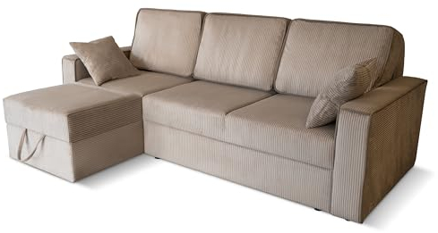 Robin Inspire Parma Ecksofa Schlafsofa Creme Links
