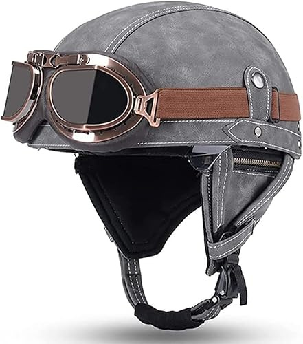 Caschi Jet Moto E Demi-Jet, Mezzo Casco Jet Moto Retrò Casco Scodella Portatile, ECE Omologato Mezzo Elmetto Da Moto Retrò Per Uomo Donna Biker Cruiser Scooter Touring