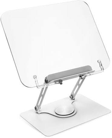 SHINEOFI Support De Lecture Réglable Et Rotatif Pour Support Pour Bureau Avec Clip De Page Intégré