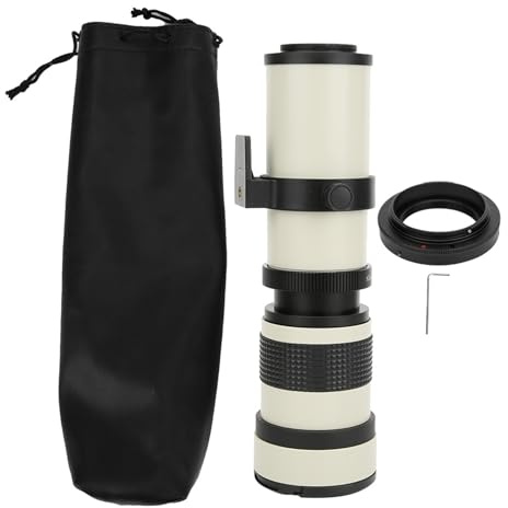 Lybunair Objetivo teleobjetivo de 420 mm a 800 mm f/8.316 con enfoque manual, zoom teleobjetivo, apto para cámara EF S Mount