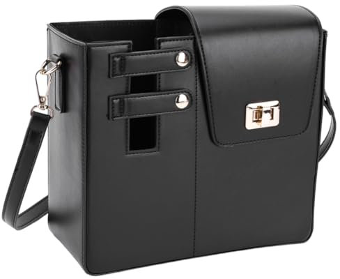 AZURAOKEY PU Purse with Water Bottle Pocket for Stanley Cup, Crossbody Water Bottle Holder Bag Carrier Handbag for Stanley Tumbler, Outdoor Portable Water Cup Storage Bag for Travel Shopping