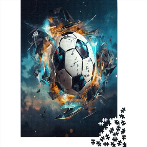 3D Fußball Puzzle 1000 Teile Puzzles Für Erwachsene Lernspiel Herausforderungsspielzeug 1000-teilige Puzzlespiel Für Erwachsene Kinder Puzzel 1000pcs (75x50cm)