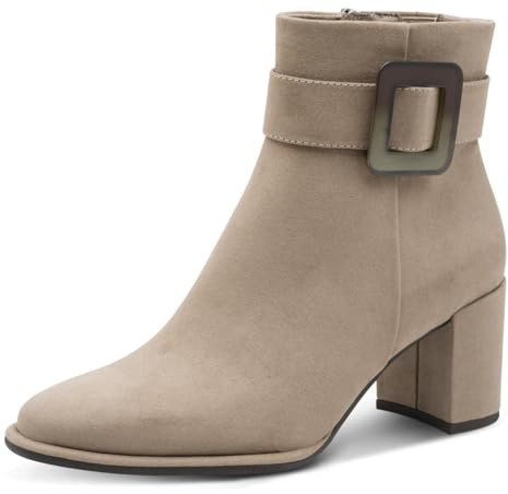 MARCO TOZZI Damen Stiefeletten mit Absatz Vegan mit Reißverschluss