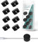 Maveek Cable Clips 8Pcs, Magnetic PRO Cable Holder with Strong Self Adhesive Metal Plate, Cable Management Wire Clips, Cable Organisers Cable Tidy Clips for Desktop, Office, Home, Car, Black