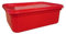 We Can Source It Ltd - Colour Code Plastic Rectangular Ice Cream Containers & Lids - Food Storage For Kitchen 2L Size-Red - Pack of 10