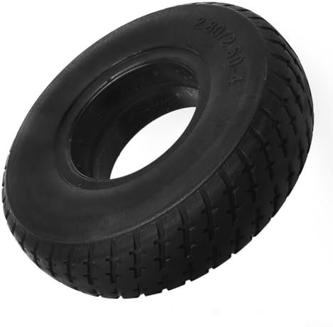 Elektroroller Vollgummireifen, Gummireifen 2.80/2.50-4 Für Elektromobil, Seniorenmobil, Rollstuhl - Pannensicherer Vollgummireifen, Nicht Aufblasbar, Schwarz, 220Mm Durchmesser, 65Mm Höhe