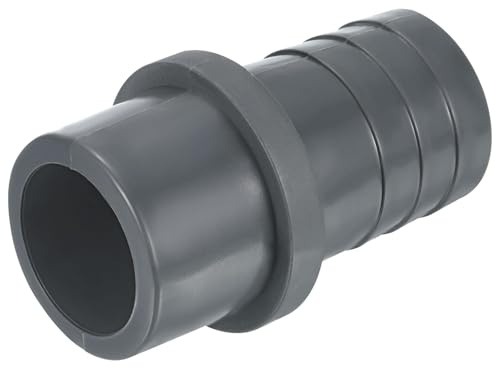 TA-VIGOR UPVC Pipe Fitting, 32mm Barb x 30mm Spigot Straight Tube Adapter, Hose Barb Connector Quick for Water Hose, Irrigation, Garden, Plumbing Pipes (1PCS, Grey)