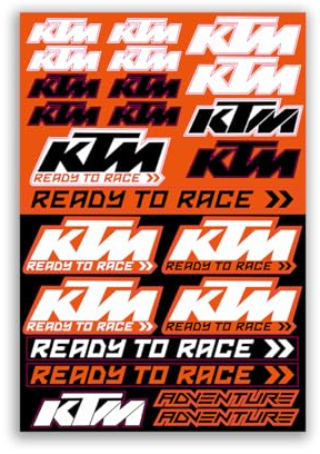 Adesivi per Moto, Adesivi Riflettenti in Vinile per Motocross, Decalcomanie per Moto per KTM 390 790 890 990 Adventure 1290 Super Duke Ready to Race (A-FG-KTMA05)