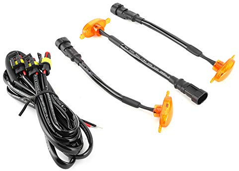 Cocoarm LED-Kühlergrillleuchten, Bernsteinartig und Gelb, Verbesserte Auto-Frontstoßstangenabdeckungslampe mit Kühlergrill, Geeignet Für //2014–2017, Leicht und Langlebig, Einfach zu Installieren